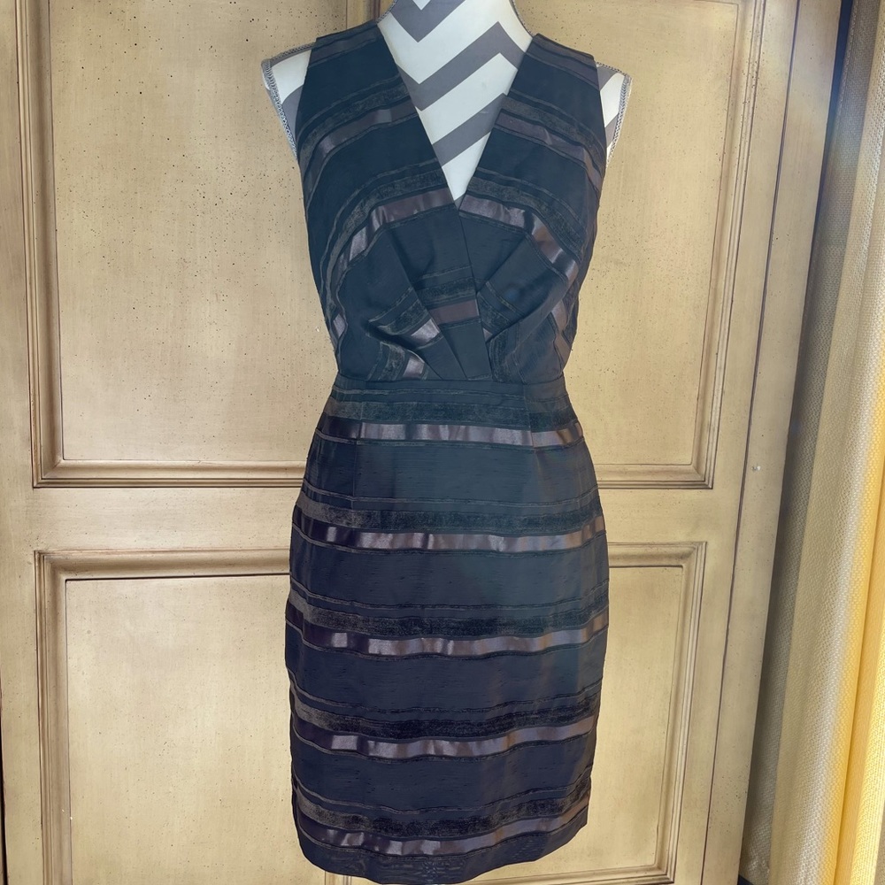 NWOT Max & Cleo Brown Midi Dress Size 2